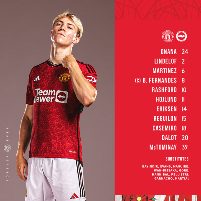 MU thảm bại 1-3 trên sân nhà trước Brighton trong ngày tân binh Hojlund đá chính ảnh 25