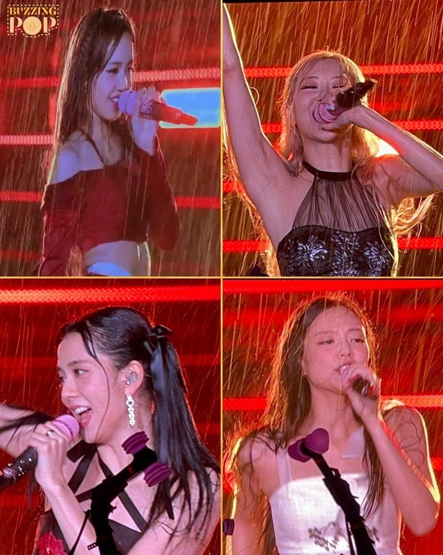 BlackPink nhảy dưới trời mưa tầm tã, Jennie gặp sự cố ảnh 1