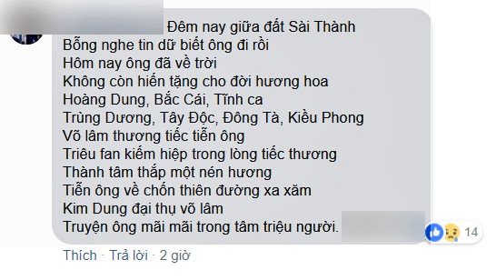 Người hâm mộ Việt làm thơ tiễn biệt Kim Dung ảnh 3