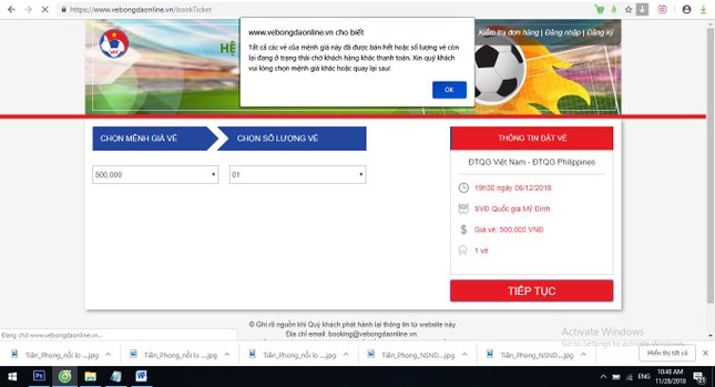 'Nghẽn' website bán vé AFF Cup, cổ động viên kêu trời ảnh 5