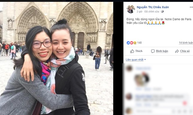 'Nhìn ngọn lửa cháy đùng đùng...không tin nổi Nhà thờ Đức Bà Paris bị cháy' ảnh 3