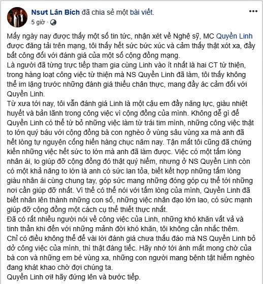 Nghệ sĩ Việt và fan đồng loạt lên tiếng khi Quyền Linh muốn từ bỏ showbiz ảnh 4