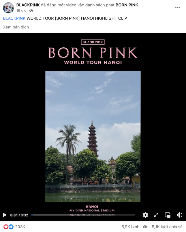 Hình ảnh Việt Nam xuất hiện trên trang 19 triệu người theo dõi của BlackPink ảnh 1