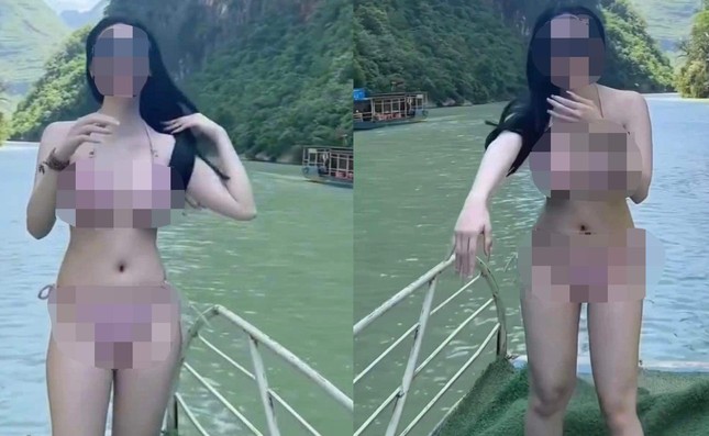 Hà Giang lên tiếng về nữ du khách mặc bikini gây tranh cãi trên sông Nho Quế ảnh 1