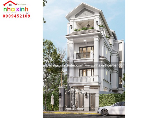 Top những mẫu thiết kế nhà phố cổ điển đẹp ảnh 3