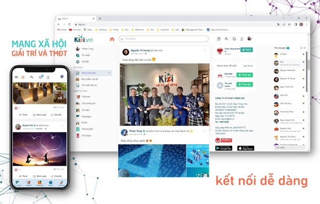 Mạng xã hội Thương mại điện tử Kizi.vn: Kết nối dễ dàng, người dùng hưởng lợi từ trải nghiệm ảnh 1