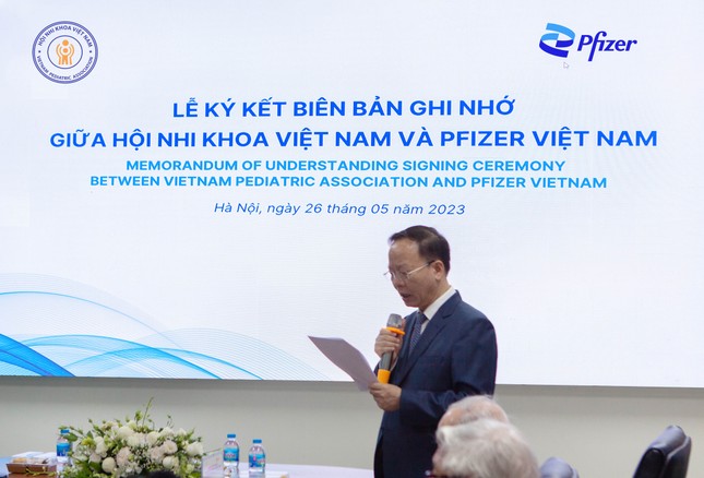 Ký kết biên bản ghi nhớ hợp tác chăm sóc sức khỏe trẻ em giữa Pfizer cùng Hội Nhi khoa Việt Nam ảnh 2