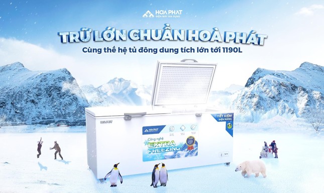 Hòa Phát trình làng dòng tủ đông có dung tích khủng, tiết kiệm điện đến 50% ảnh 1