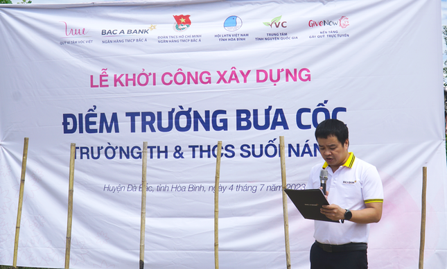 Quỹ Vì Tầm Vóc Việt khởi công xây dựng điểm trường mới cho học sinh Hòa Bình ảnh 2