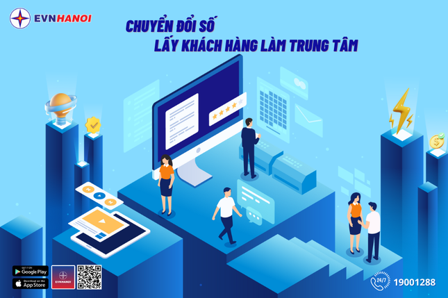 EVNHANOI ứng dụng CNTT vào hoạt động, đáp ứng nhu cầu về phát triển dịch vụ điện điện tử ảnh 3