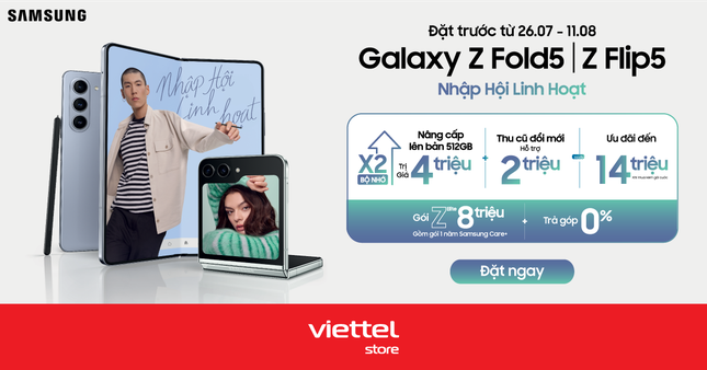 Viettel Store bất ngờ tung ưu đãi tới 14 triệu đồng khi đặt trước Galaxy Z Fold5| Z Flip5 ảnh 1