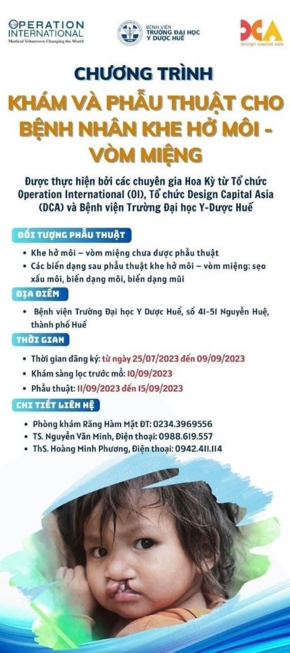 Chương trình phẫu thuật miễn phí khe hở môi – vòm miệng tại Bệnh viện Trường ĐH Y Dược Huế ảnh 3