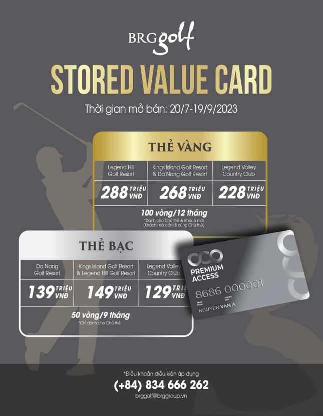 Thẻ Stored Value Card của BRG Golf đồng hành với niềm đam mê gôn tại các sân gôn đẳng cấp ảnh 1
