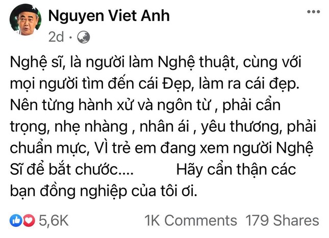 Diễn viên Cát Phượng gây tranh cãi khi phản pháo gay gắt lời nhắc nhở của NSND Việt Anh ảnh 1