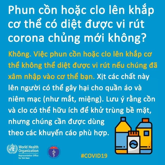 Chuyên gia giải đáp việc phun cồn, dùng đèn tia cực tím 'diệt chết' Covid-19 ảnh 3