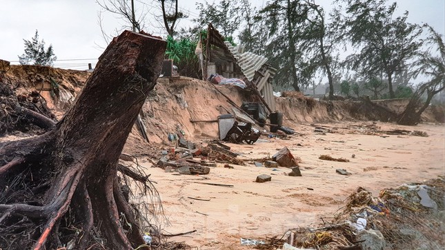 Bão tan lũ rút, bờ biển Thừa Thiên Huế tan hoang ‘chưa từng thấy’ ảnh 26