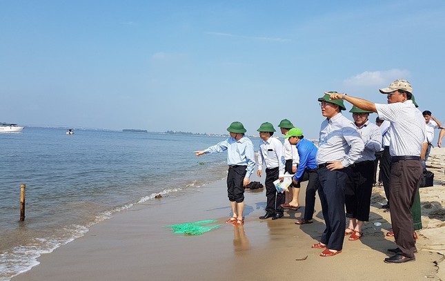 Bộ Nông nghiệp kiểm tra đảo cát ‘lạ’ nổi ở biển Cửa Đại ảnh 1