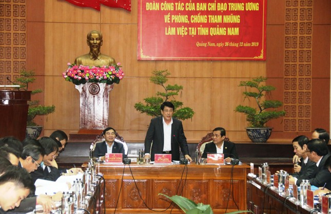 Ban chỉ đạo Trung ương về phòng, chống tham nhũng làm việc tại Quảng Nam ảnh 1