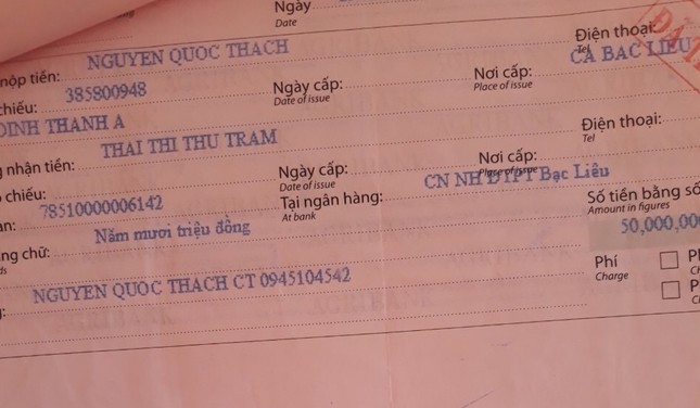 Tiền chuyển vào tài khoản thanh tra viên ở Bạc Liêu là tiền gì? ảnh 2