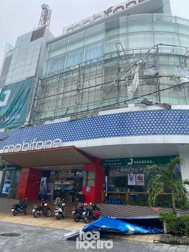 Thừa Thiên - Huế: Trạm xe buýt bị hư hại, cây xà cừ trăm tuổi bật gốc vì bão số 13 ảnh 2