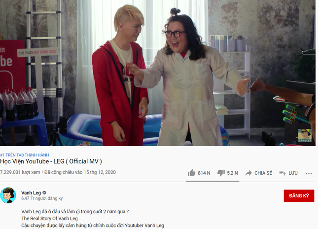 Trở lại sau 2 năm im ắng, clip mới của Vanh Leg có gì mà đạt Top 1 Trending YouTube? ảnh 2