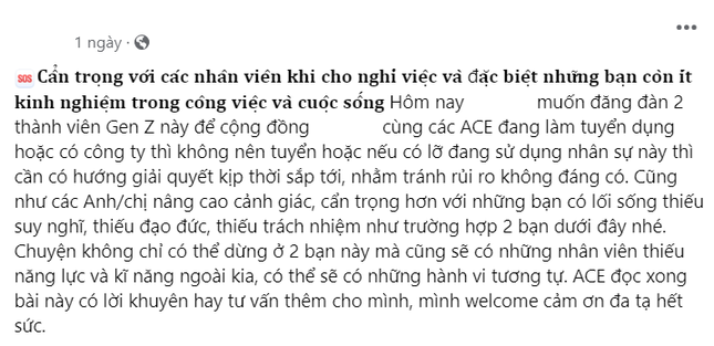 Bất mãn với quyết định đuổi việc của công ty, hai nữ sinh có hành động gây tranh cãi ảnh 1