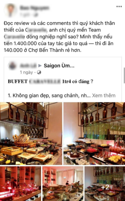 Không hài lòng về buffet 1,4 triệu trong KS 5 sao, thanh niên bị giễu “tự khoe cái dốt“ ảnh 3