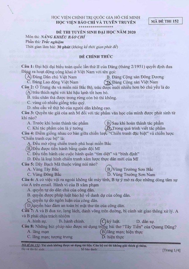 Thi năng khiếu của trường Báo: Nghĩa cử đẹp mùa dịch COVID-19 được đưa vào đề thi ảnh 2