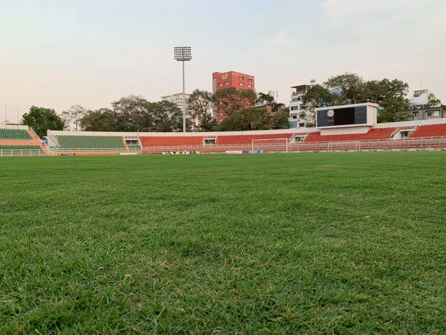 Cận cảnh sân Thống Nhất trước trận tranh Siêu Cup Quốc gia ảnh 9
