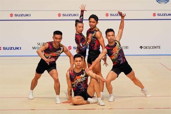 Đội tuyển aerobic Việt Nam đoạt HCV thế giới trước thềm SEA Games 32 ảnh 1