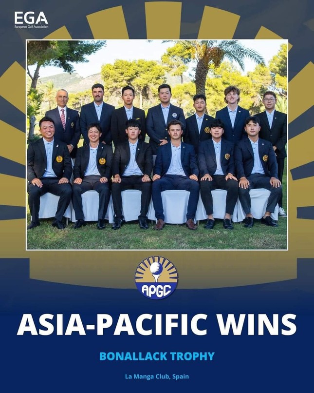 Nguyễn Anh Minh lập công giúp châu Á- Thái Bình Dương vô địch Bonallack Trophy 2023 ảnh 2