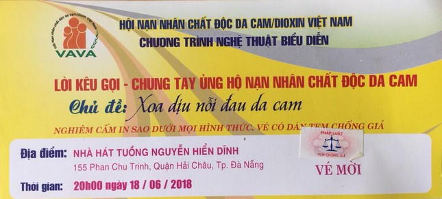 Mạo danh Hội nạn nhân chất độc da cam bán vé biểu diễn nghệ thuật ảnh 1
