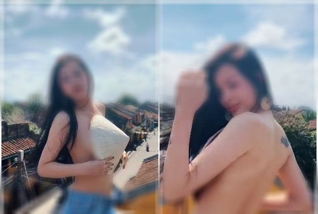 Clip của cô gái để ngực trần quay clip ở Hội An đã được gỡ ảnh 1