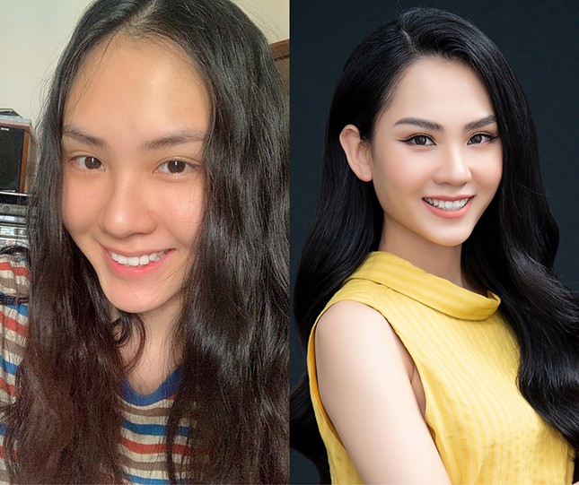 Nhan sắc trước và sau khi trang điểm của dàn thí sinh Top 60 Hoa Hậu Việt Nam 2020 ảnh 3