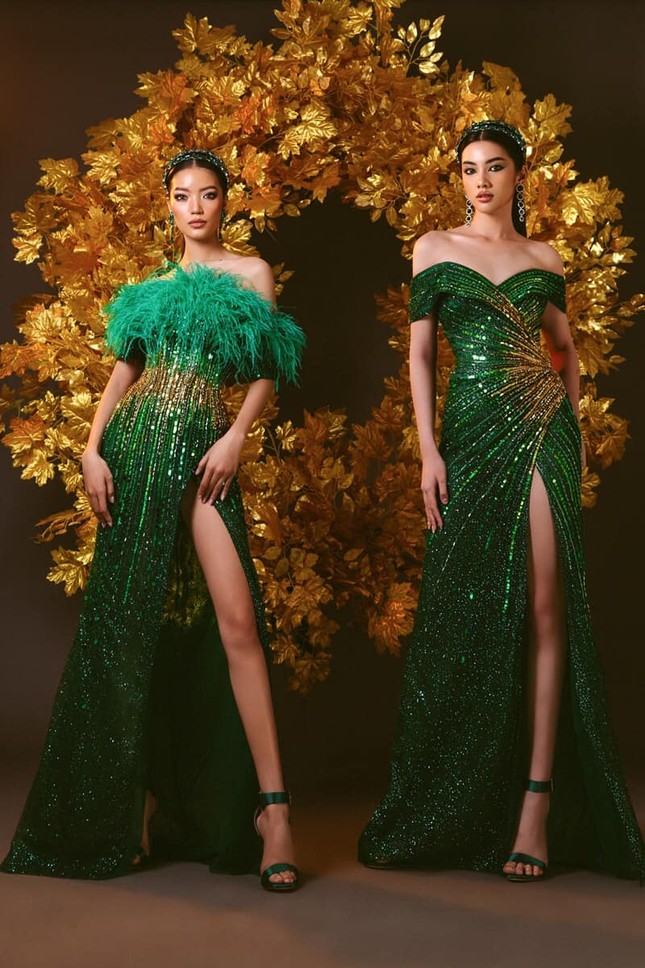 Cẩm Đan đẹp sắc sảo, khoe chân dài miên man trong trang phục dạ hội xanh ngọc lục bảo ảnh 3