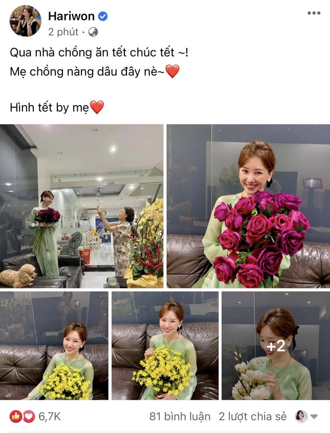Sao Việt đầu năm: Mỹ Tâm khoe sắc trong váy vàng rực rỡ, Sơn Tùng M-TP chuẩn "soái ca" bên em trai ảnh 11
