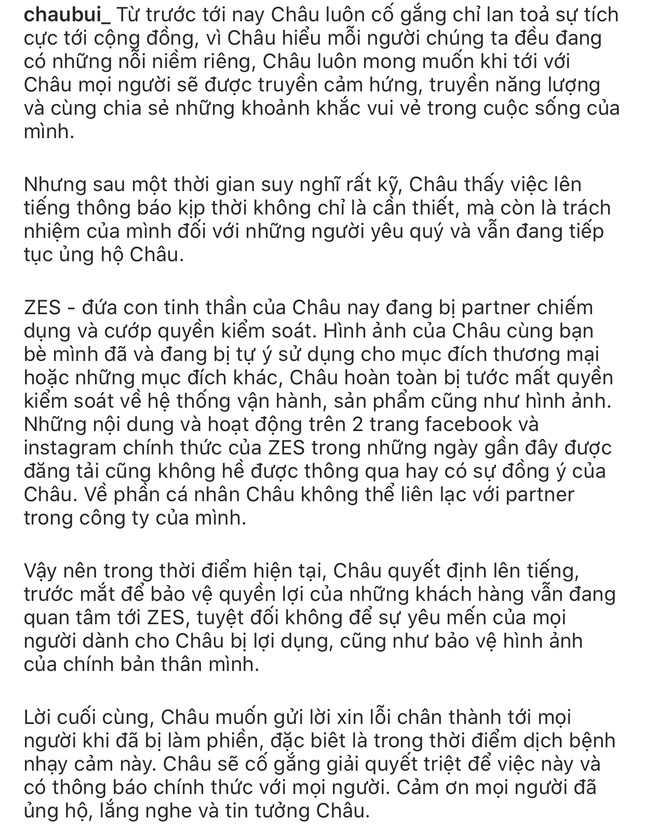 Châu Bùi tố người quen chiếm dụng quyền kiểm soát thương hiệu thời trang riêng ảnh 3