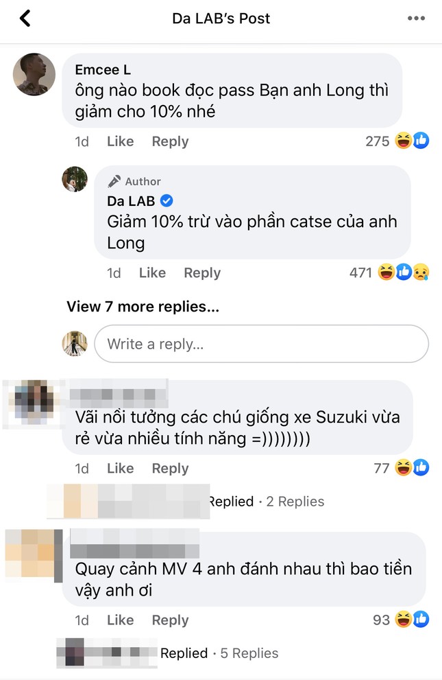Da LAB tung bảng giá đi diễn nhưng chẳng ai vào hỏi, chỉ toàn bình luận “lầy lội” của fan ảnh 2