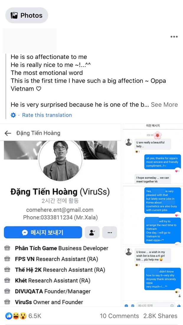 Trước lùm xùm “tán tỉnh gái Hàn” gây xôn xao trên mạng xã hội, ViruSs giải thích thế nào? ảnh 2