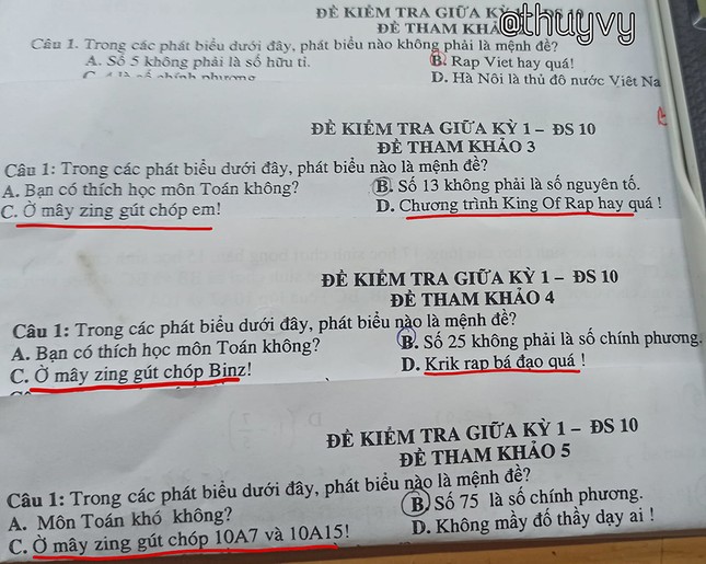 Đề kiểm tra môn Toán toàn là “Rap Việt“: Đây chính là thầy giáo “bắt trend” nhất năm! ảnh 1