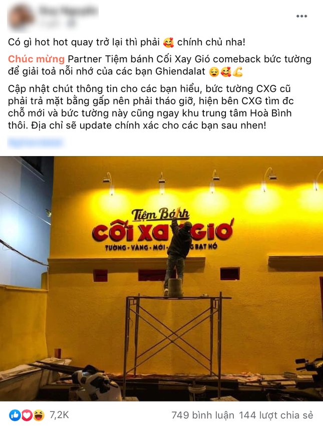 Tin vui: Bức tường vàng “Tiệm Bánh Cối Xay Gió” sắp trở lại, địa điểm ngay gần chỗ cũ ảnh 2