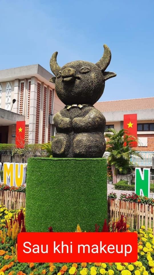 Linh vật trâu vàng năm 2021 phiên bản trước và sau khi “tân trang” khiến người xem cười lăn lộn ảnh 2
