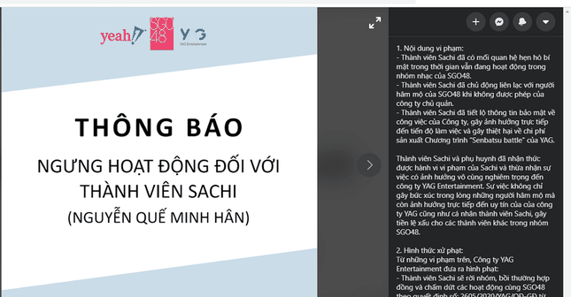 SỐC: Sachi phải rời khỏi nhóm nhạc SGO48 vì “có mối quan hệ hẹn hò bí mật“? ảnh 2