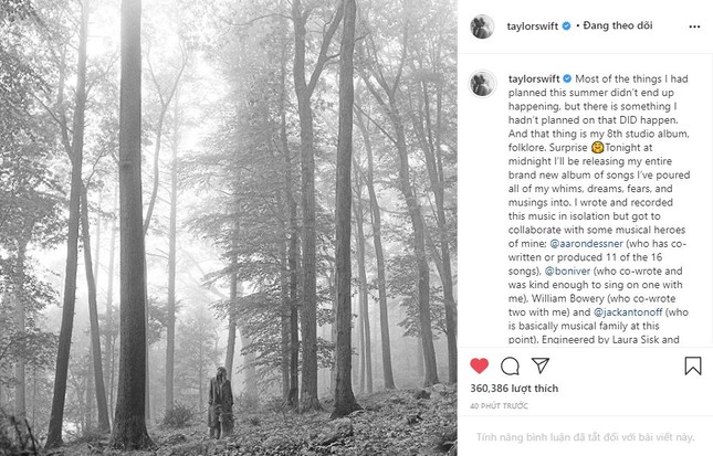Những điều ít ai biết về MV “Cardigan” và album “folklore” của Taylor Swift trước giờ G ảnh 2