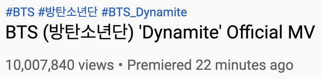 MV “Dynamite” giúp BTS bỏ túi nhiều thành tích, phá luôn kỷ lục trong thời gian… đếm ngược ảnh 4