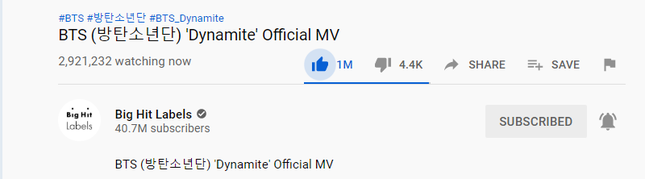 MV “Dynamite” giúp BTS bỏ túi nhiều thành tích, phá luôn kỷ lục trong thời gian… đếm ngược ảnh 3