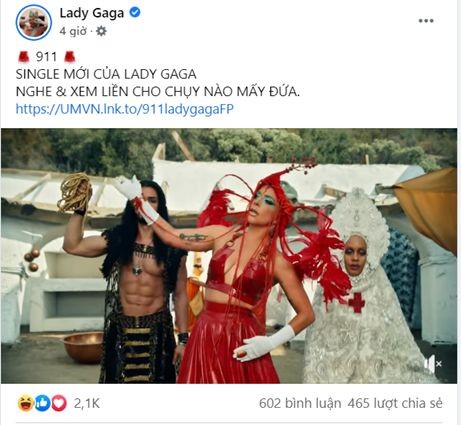 Thì ra Lady Gaga “biết” tiếng Việt, còn kêu gọi các fan “xem ngay và liền MV 911 cho chụy” ảnh 1