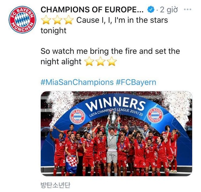 Đến CLB bóng đá Bayern Munich cũng không thể cưỡng lại ca từ của MV “Dynamite” (BTS) ảnh 2