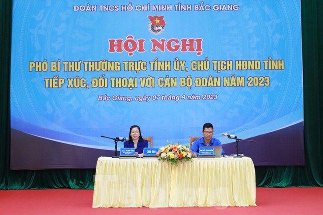 Phó Bí thư Thường trực Tỉnh ủy Bắc Giang đối thoại với cán bộ Đoàn ảnh 4