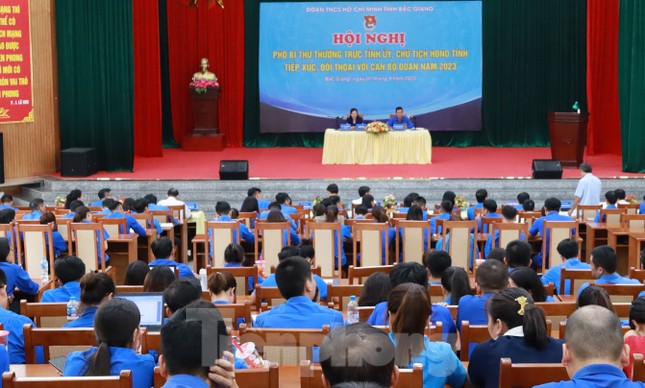 Phó Bí thư Thường trực Tỉnh ủy Bắc Giang đối thoại với cán bộ Đoàn ảnh 1